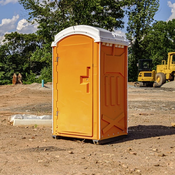 how often are the portable restrooms cleaned and serviced during a rental period in Newhebron MS